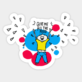 Give me food! Sticker